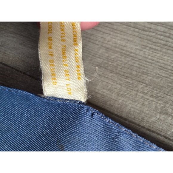 Vintage Blue Leaves Polyester Scarf Square Italy 27"x27" Machine Washable - Picture 3 of 5